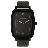 Sonata Men's Watch Analog Black Dial With Black Leather Strap, 7120PL02